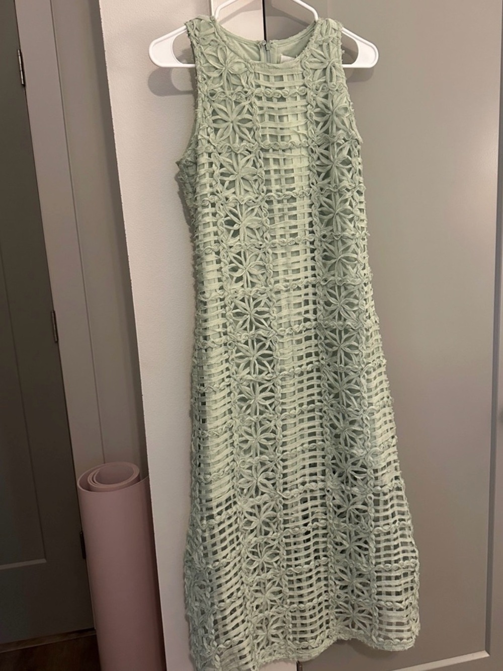Endless Rose Mint Crochet Midi Dress